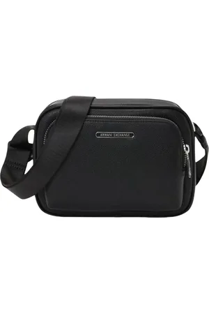 Armani Exchange Taske, Herre, Sort, ONE SIZE, Uld, Sort Crossbody Taske med Lynlås