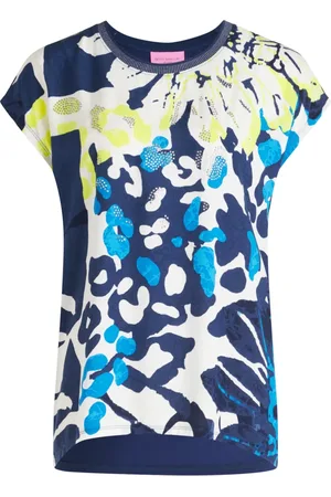 Betty Barclay Bluser & Skjorter, Dame, Flerfarvet, S, Uld, Glitter Bluse Skjorte med Moderne Print