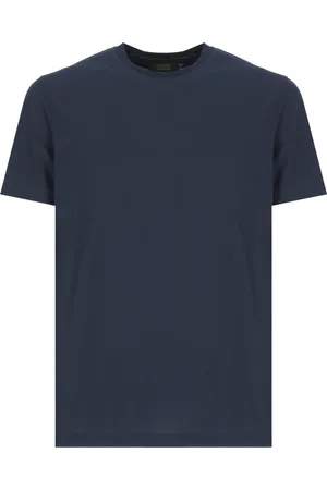 ZANONE Top, Herre, Blå, L, Bomuld, Blå Bomulds T-shirt og Polo