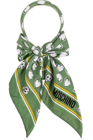 Moschino Tilbehør, Dame, Grøn, ONE SIZE, Silke pandebånd