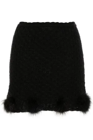 BLUMARINE Nederdel, Dame, Sort, S, Bomuld, Sorte T-shirts & Polos Aw24