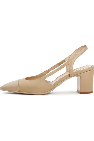 CESARE GASPARI Sko, Dame, , 37 EU, Læder, Slingback Block Heels Pumps Jasmine