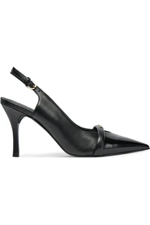 Furla Sko, Dame, Sort, 37 1/2 EU, Læder, Sort læder slingback hæle