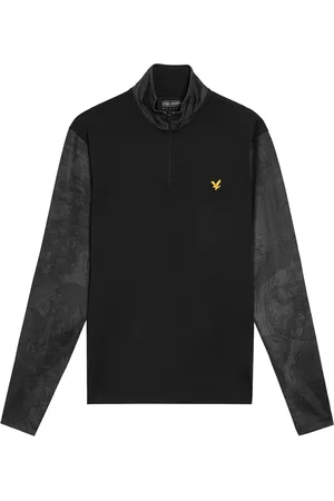 Lyle & Scott Top, Herre, Sort, L, Mid Layers Printed Contour Midlayer
