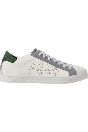 P448 Sko, Herre, Hvid, 43 EU, Læder, Grøn Off Sneaker Oplevelse Madrid Stil