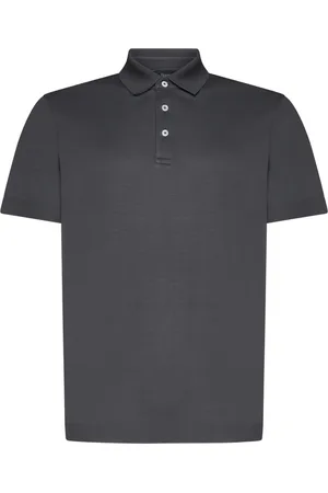 HERNO Top, Herre, Grå, S, Bomuld, Bomuld Polo Krave T-shirts og Polos