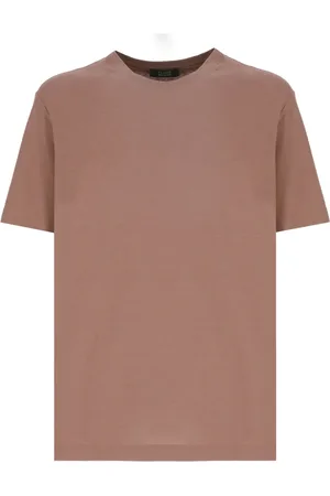 ZANONE Top, Herre, Brun, L, Bomuld, Brun Bomulds T-shirt med Rund Hals