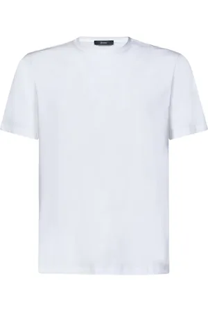 HERNO Top, Herre, Hvid, L, Bomuld, Hvid Crewneck T-shirts og Polos
