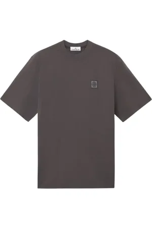 Stone Island Top, Herre, Grå, M, Uld, Stilfulde T-shirts og Polos