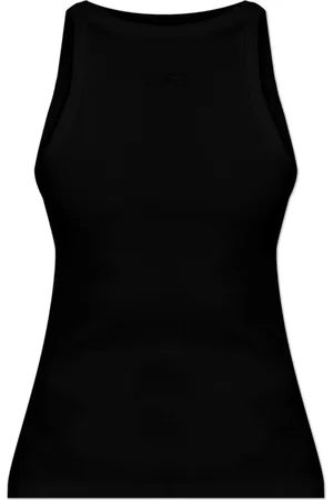 Gestuz Top, Dame, Sort, L, Bomuld, Ribbed Top
