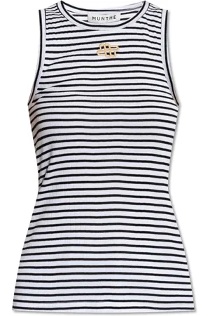 Munthe Top, Dame, Sort, XS, Bomuld, Ærmeløs T-shirt Tezza
