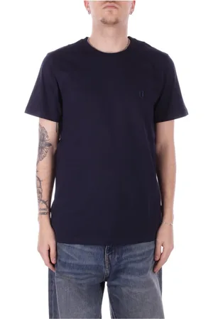 Dondup Top, Herre, Blå, L, Bomuld, Blå Logo Front T-shirt