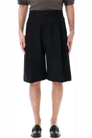 STUDIO NICHOLSON Shorts, Herre, Sort, L, Bomuld, Sorte Wide Leg Bermuda Shorts