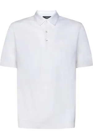 HERNO Top, Herre, Hvid, XL, Bomuld, Hvid Polo T-shirt Bomuld Almindelig Pasform