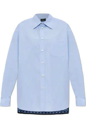 Etro Bluser & Skjorter, Dame, Blå, XS, Bomuld, Skjorte med lomme