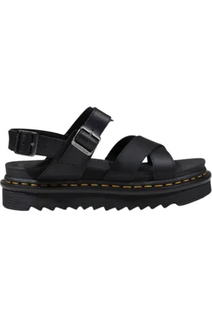 Dr. Martens Sko, Dame, Sort, 40 EU, Uld, Stilfulde lædersandaler til kvinder