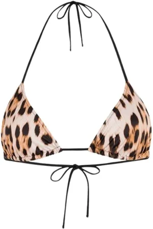 Roberto Cavalli Badetøj, Dame, Brun, L, Leopard Print Bikini Top