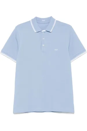 FAY Top, Herre, Blå, 2XL, Klar Blå Button-Up Skjorte