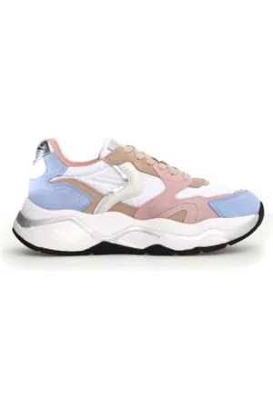 Voile blanche Sko, Dame, Flerfarvet, 40 EU, Uld, Club Sneaker med Intarsi og Ruskind