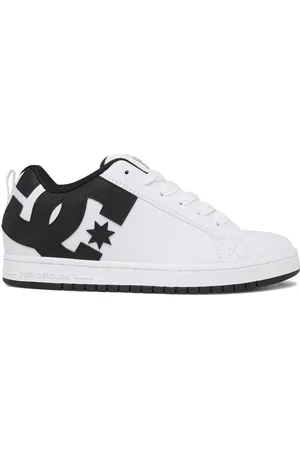 Dcshoes Sko, Herre, Hvid, 44 EU, Læder, Læder Sneakers med Mesh Tunge