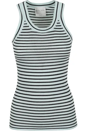 FORTE FORTE Top, Dame, Hvid, XS, Ribbet Merinos Tank Top