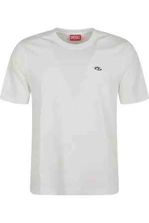 Diesel Top, Herre, Hvid, L, Uld, Stilfulde T-shirts til Mænd og Kvinder