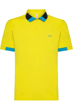 sun68 Top, Herre, Gul, S, Bomuld, Fluo Multicolor Polo Gul Italien