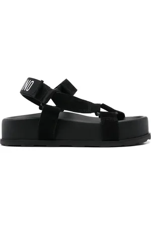 Moschino Sko, Dame, Sort, 38 EU, Sort Touch-Strop Flatform Sko