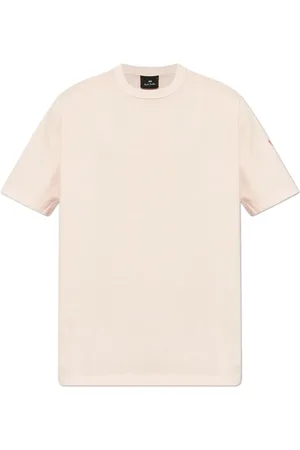 Paul Smith Top, Herre, Lyserød, 2XL, Bomuld, T-shirt med broderet logo