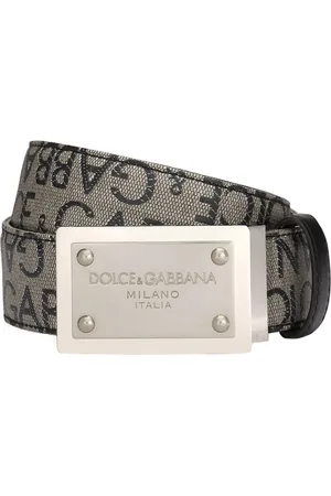 Dolce & Gabbana Tilbehør, Herre, Sort, 115 CM, Uld, Stilfuldt læderbælte med spænde