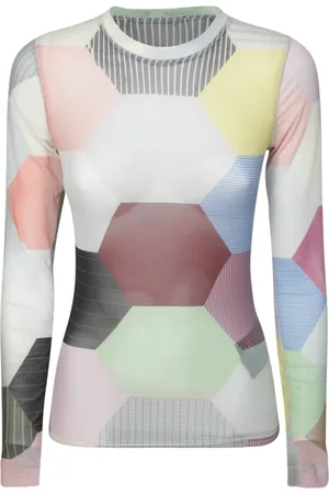 J.W.Anderson Top, Dame, Flerfarvet, M, Polyester, Geometrisk Multifarvet Mesh Top