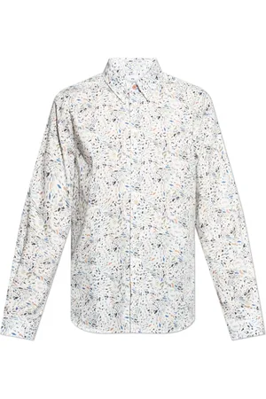Paul Smith Skjorte, Herre, Hvid, 2XL, Bomuld, Bomuldsskjorte med tryk