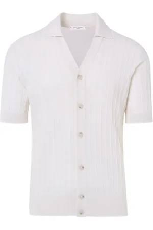 Paolo Pecora Strik, Herre, , 2XL, Bomuld, Creme Silke og Bomuld Skjorte