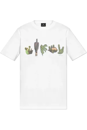 Paul Smith Top, Herre, Hvid, XL, Bomuld, Trykt T-shirt