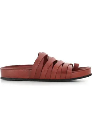 Pantanetti Sko, Dame, Brun, 37 EU, Læder, Brun læder krydsede remme sandal