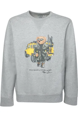 Ralph Lauren Sweathshirts & Hoodies, Herre, Grå, L, Bomuld, Eventyr Bjørn Bomuldssweatshirt