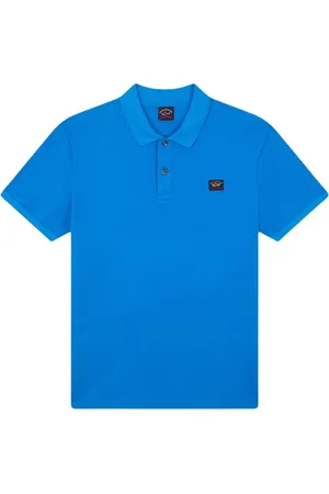 Paul & Shark Top, Herre, Blå, XL, Bomuld, Herre Bomuld Piqué Polo med Badge