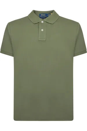 Ralph Lauren Top, Herre, Grøn, L, Militærgrøn Piquet Polo Skjorte