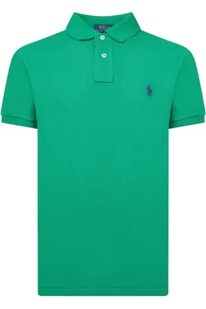 Ralph Lauren Top, Herre, Grøn, XL, Bomuld, Grøn Slim Billiard Polo Skjorte