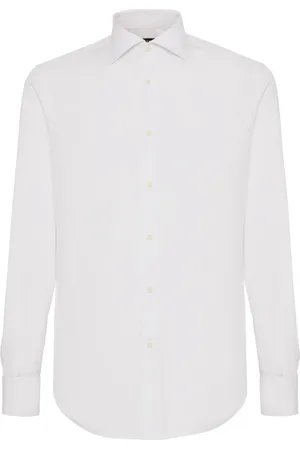 Boggi Milano Skjorte, Herre, Hvid, L, Bomuld, Slim Fit Stretch-Cotton Skjorte