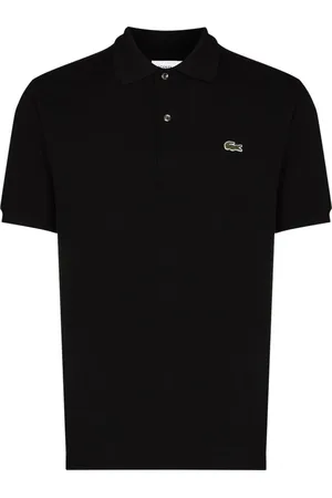 Lacoste Top, Herre, Sort, L, Bomuld, Sort Bomuld Logo Patch Polo