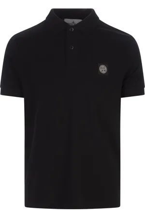 Stone Island Top, Herre, Sort, S, Bomuld, Sort Polo Slim Fit