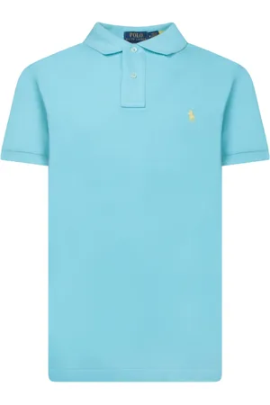 Ralph Lauren Top, Herre, Blå, M, Bomuld, Himmelblå Piquet Poloshirt
