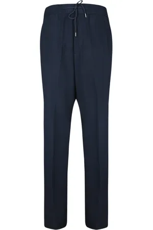 Giorgio Armani Bukser, Herre, Blå, XL, Flowing Snørelukning Bukser