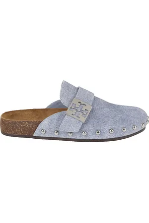 Tory Burch Sko, Dame, Blå, 36 EU, Uld, Stilfulde Muldyr Sko til Kvinder