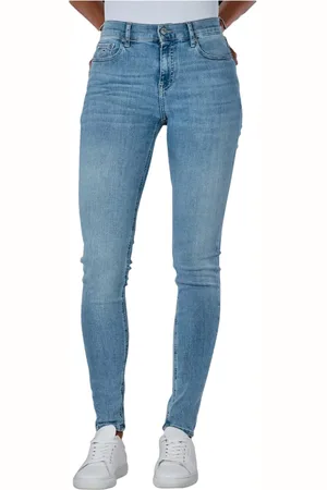 Tommy Hilfiger Jeans, Dame, Blå, W30 L30, Bomuld, Skinny Jeans Nora Mid Rise