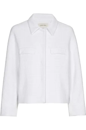 Marie Méro Jakke, Dame, Hvid, 4XL, Uld, Hvid Lurex Jakke med Lommer