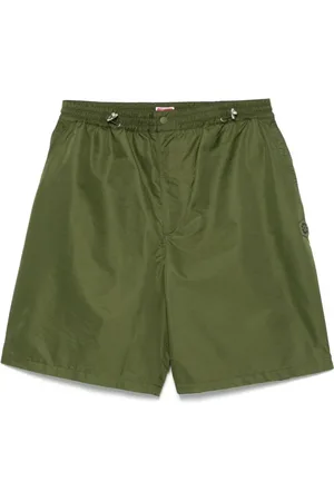 Kenzo Shorts, Herre, Grøn, L, Grøn Elastisk Talje Shorts med Lommer