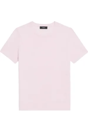 THEORY Top, Dame, Lyserød, XL, Uld, Merinould T-shirt Lyserød Klassisk Stil