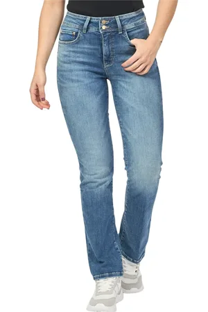 Guess Jeans, Dame, Blå, W32, Denim, Blå Denim Straight Leg Jeans